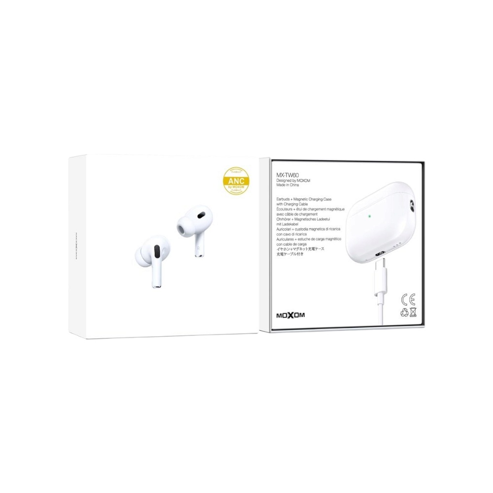 موكسوم سماعات ANC لاسلكية موديل MX-TW60 - أبيض
