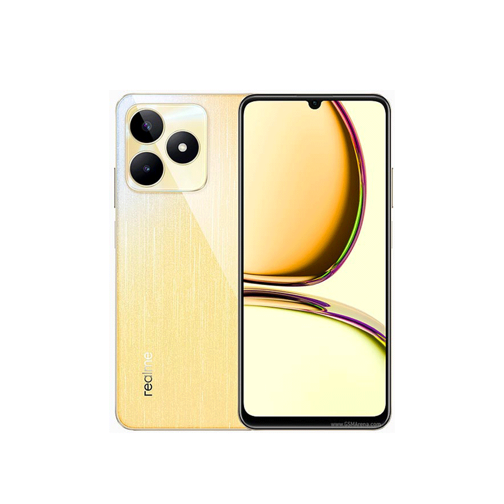 ريلمي C53 جوال محمول بشريحتين GSM و CDMA و ذاكرة داخلية 256 جيجا رام 16 جيجاوكالة -ذهبي