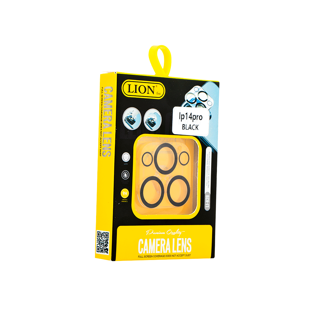 لايون فيست لاصق عدسات كاميرا ايفون 14 برو - أسود