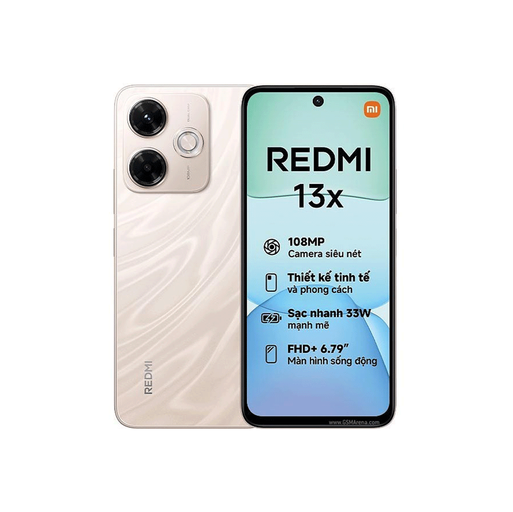 شاومي ريدمي جوال محمول 13x شريحتين بسعة ذاكرة 256 جيجابايت، رام 8 جيجابايت - أبيض