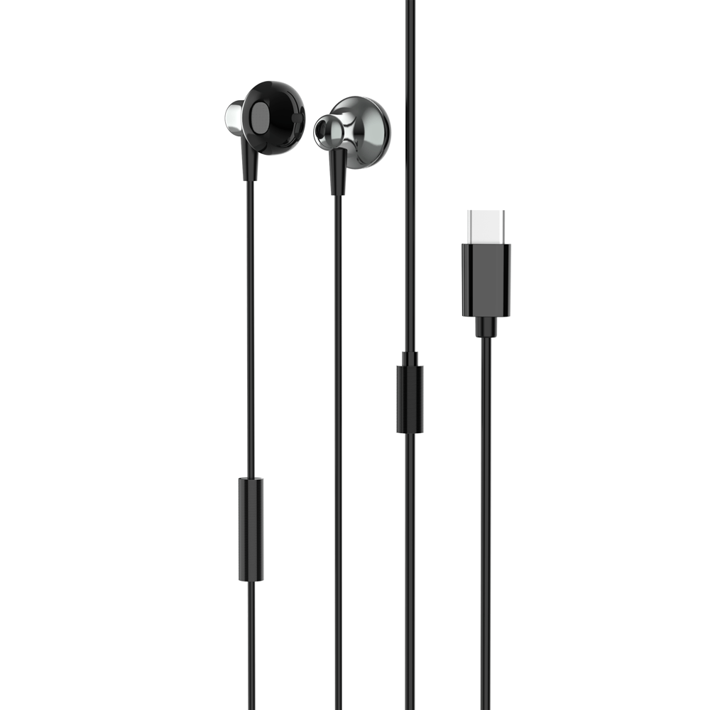 بيماس سماعة أذن سلكية تايب سي - أسود