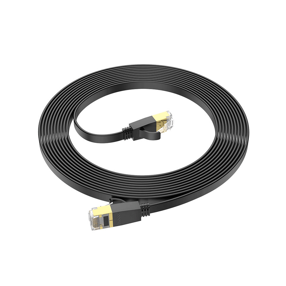 هوكو كابل شبكة مسطح موديل CAT6 - أسود