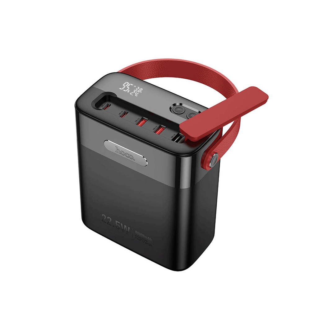 هوكو باور بانك بسعة 80000 مللي أمبير موديل J109 - أسود