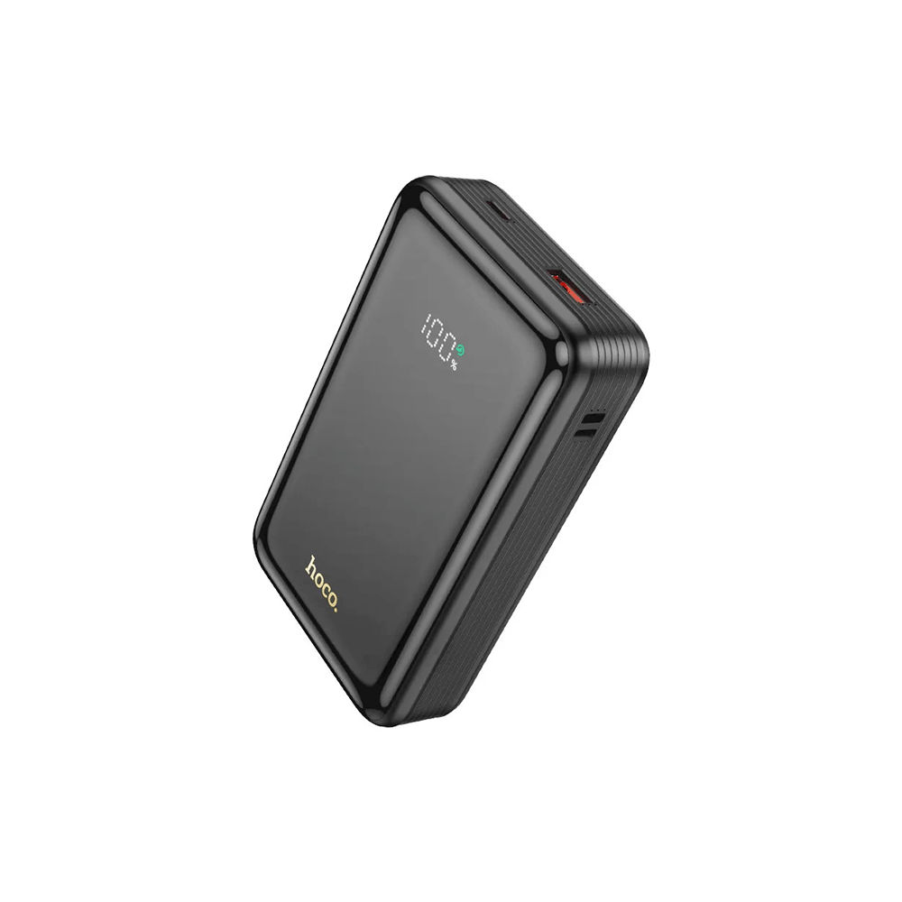 هوكو باور بانك محمول سعة 2000 مللي امبير بمنفذ يو اس بي وتايب سي - أسود