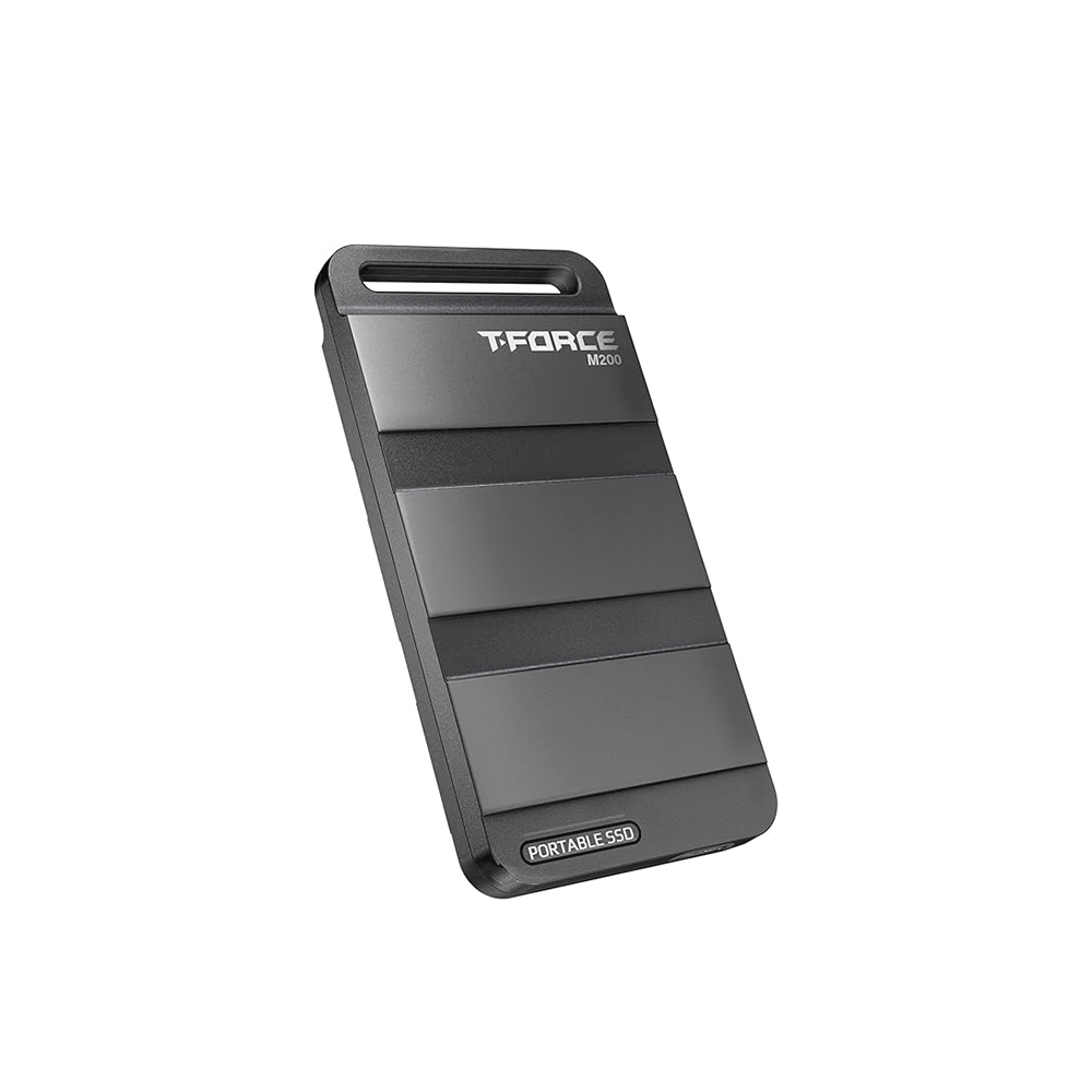 تي فورس هاردسك تخزين خارجي محمول SSD سعة 2 تيرابايت موديل M200 - أسود