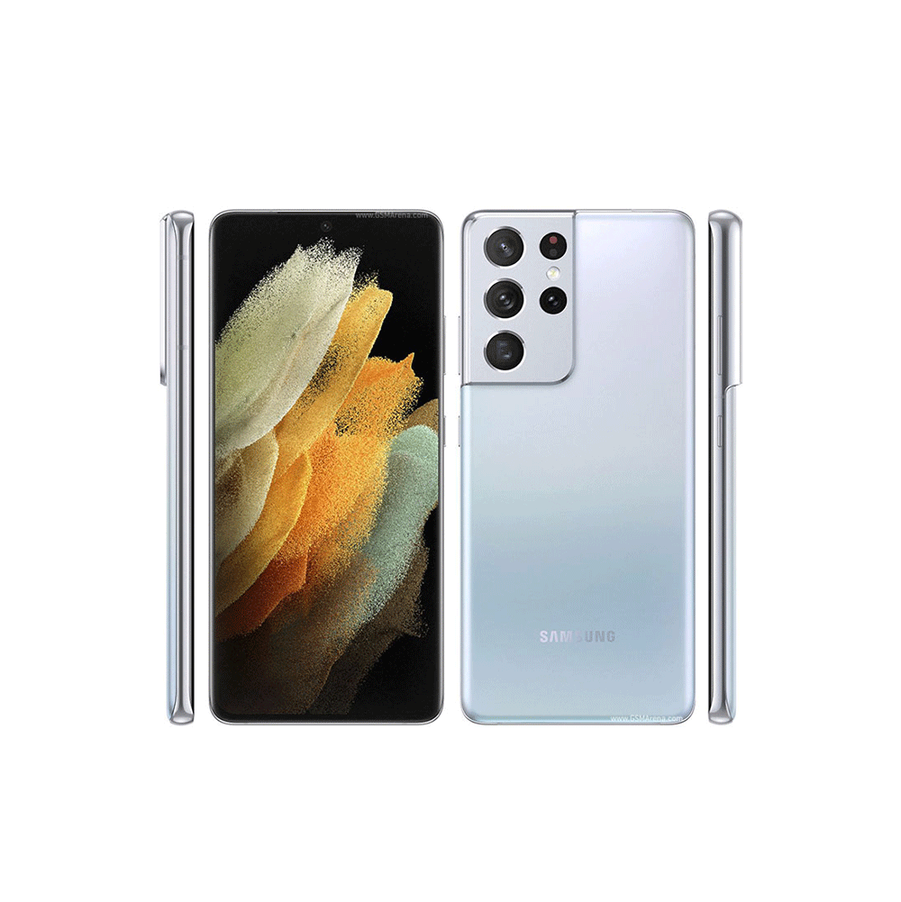 سامسونج جالكسي S21 آلترا جوال محمول بشريحتين و ذاكرة 128 جيجا بايت و رام 8 جيجا وكالة - فضي