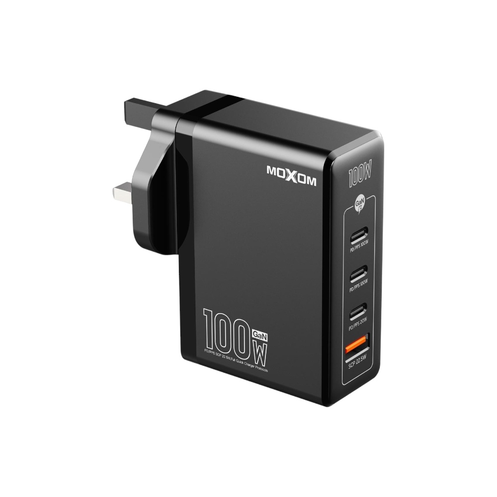 موكسوم رأس شاحن سوبر فاست قوة 100 وات موديل HC106 - أسود 