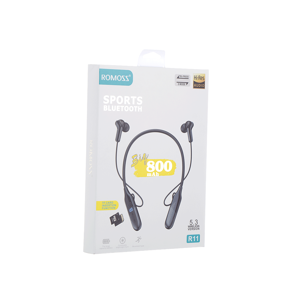 راموس سماعة رأس رياضية لاسلكية موديل R11 - أسود