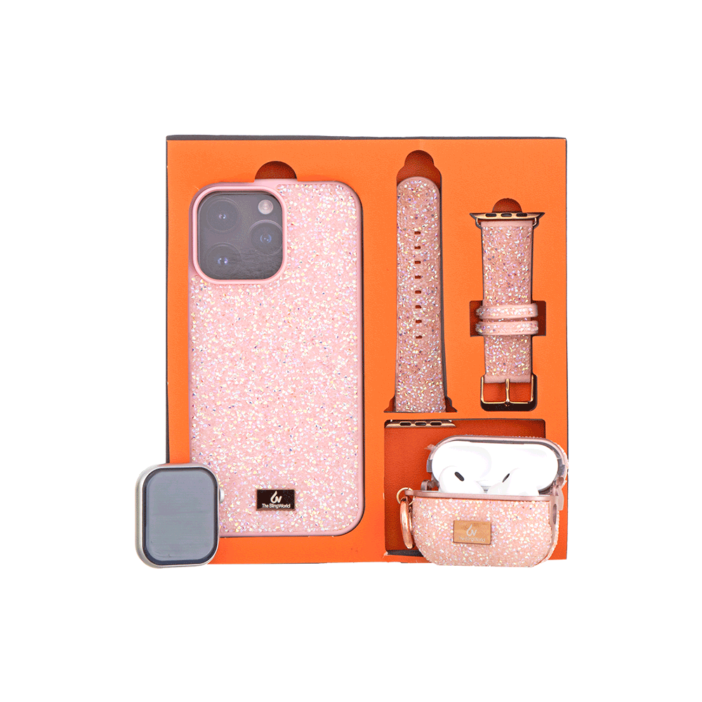 باكج ملحقات جوال آيفون 14 برو ماكس - 4 قطع