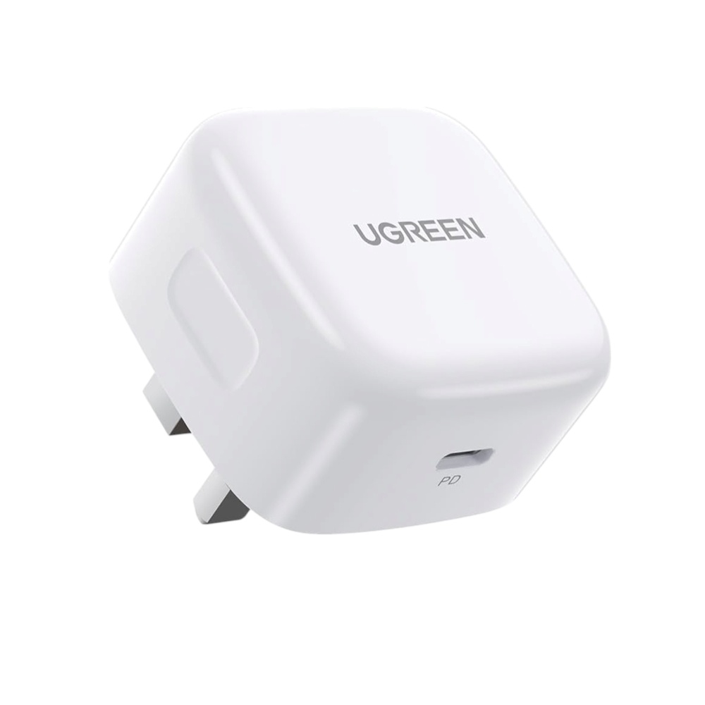 يوجرين راس شاحن أيفون بقوة 20 واط يدعم الشحن السريع - ابيض