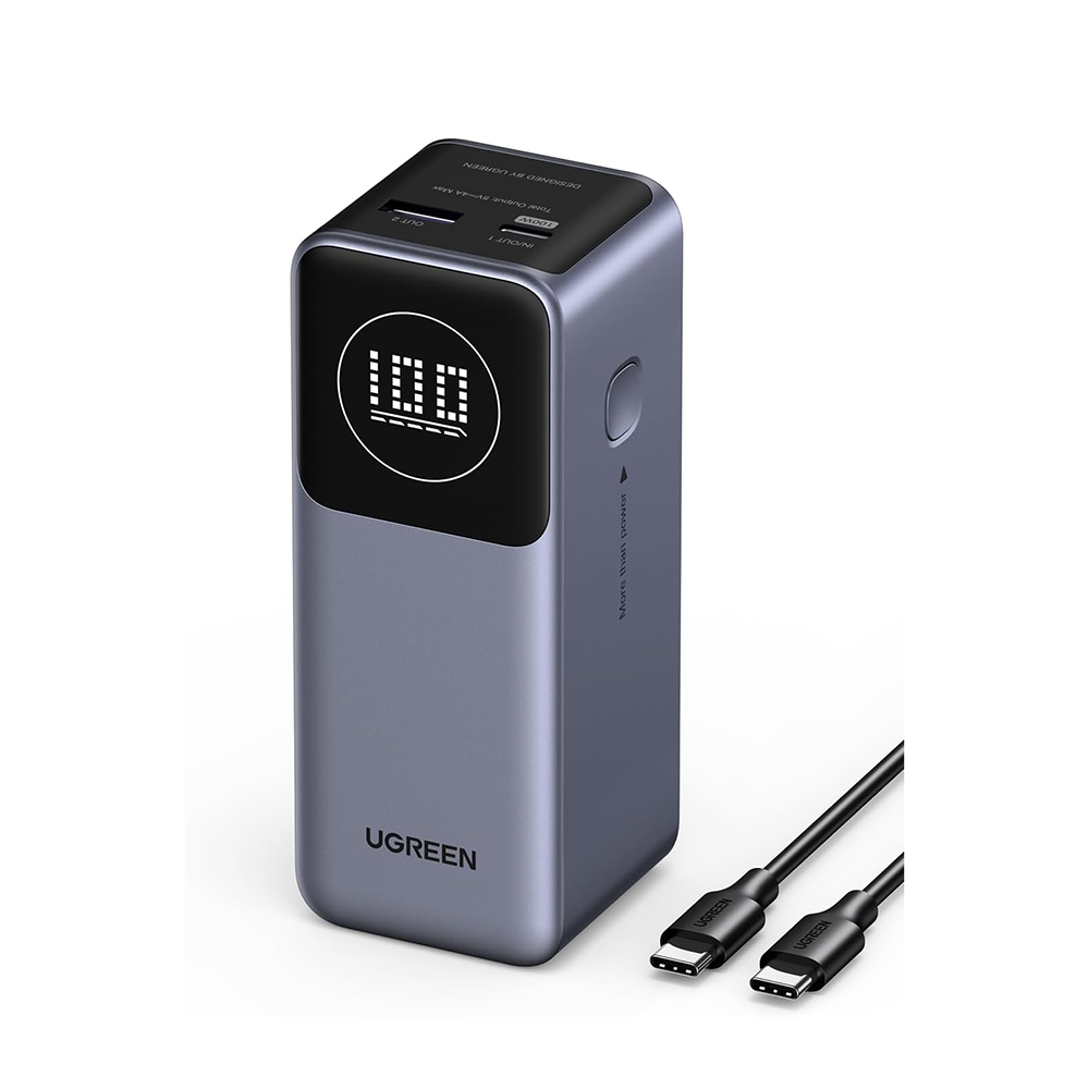 يوجرين باور بانك 20000 مللي أمبير Nexod 100 واط - شحن سريع - رمادي غامق - رمادي غامق