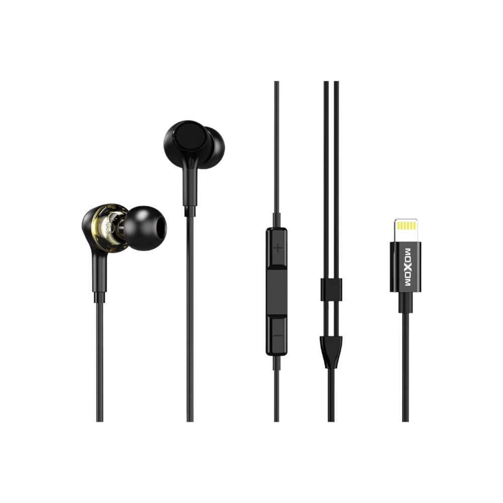 موكسوم سماعات أذن بمنفذ لايتننج موديل MX-EP87 - أسود