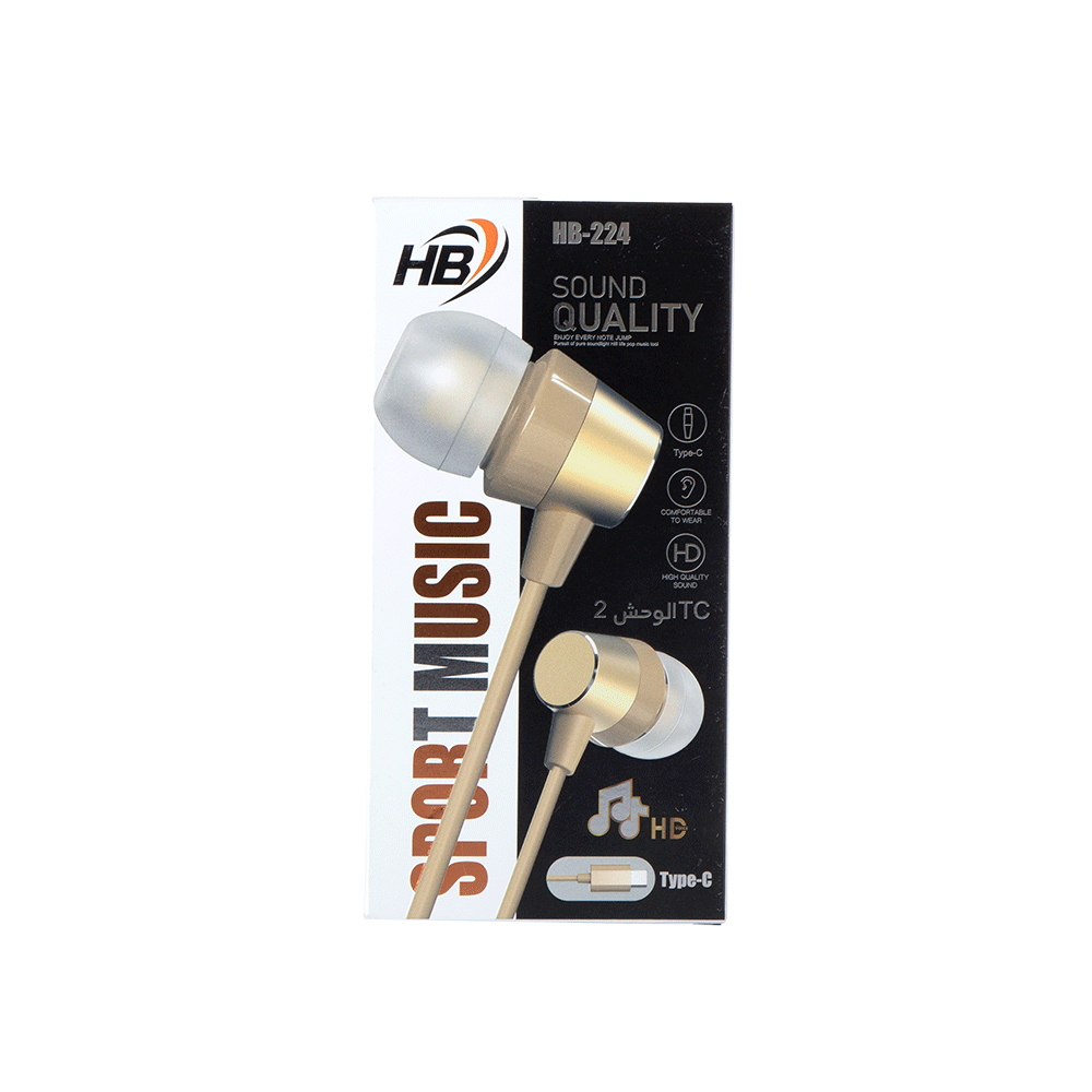 إتش بي سماعة أذن سلكية بمنفذ تايب سي - موديل HB-224