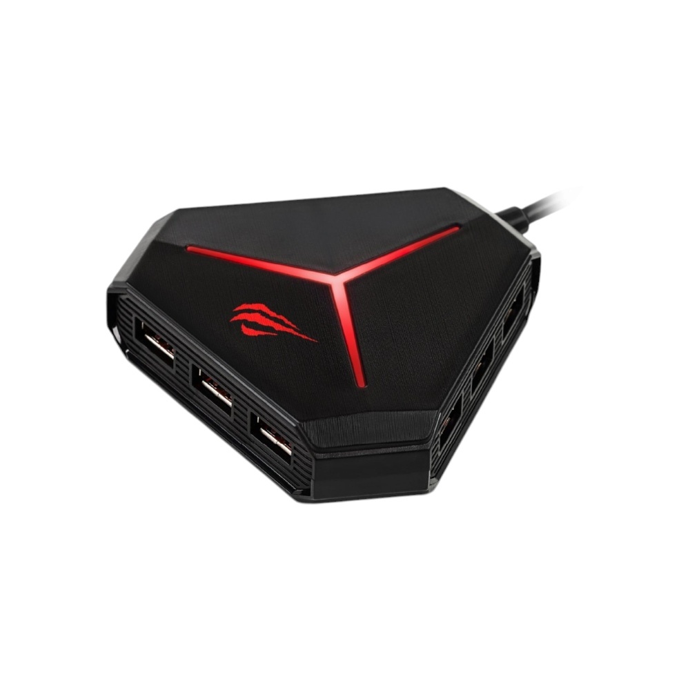 هافيت موزع يو اس بي موديل H95 - أسود