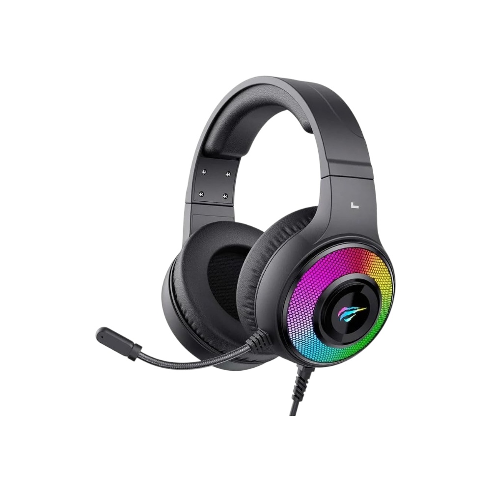 هافيت سماعة رأس ستيريو للألعاب RGB سلكية موديل H2042d - أسود