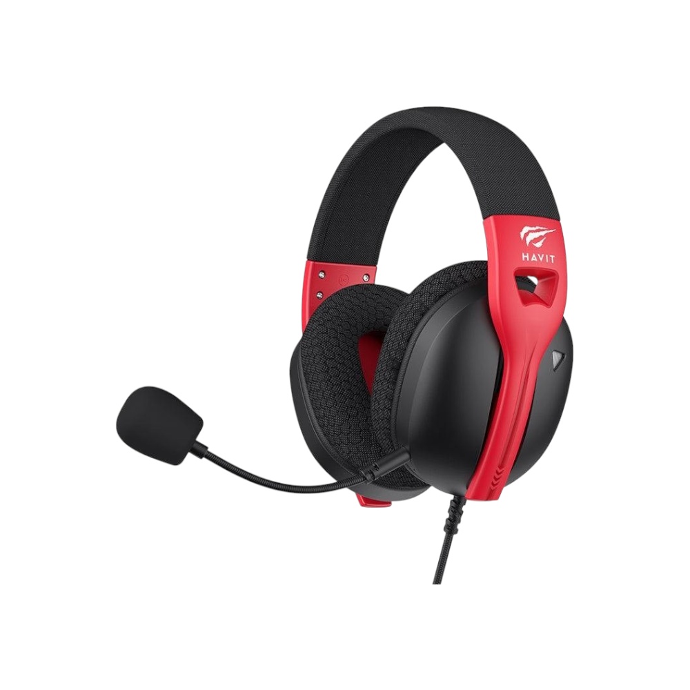 هافيت سماعات الألعاب مقاس 3.5 مم موديل Fuxi-H5d - أحمر