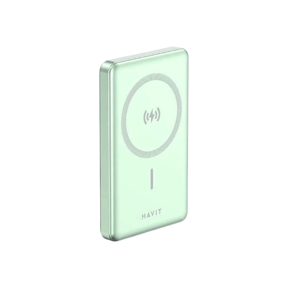 هافيت باور بنك 10000 مللي امبير مغناطيسي بقوة 20 واط - أخضر