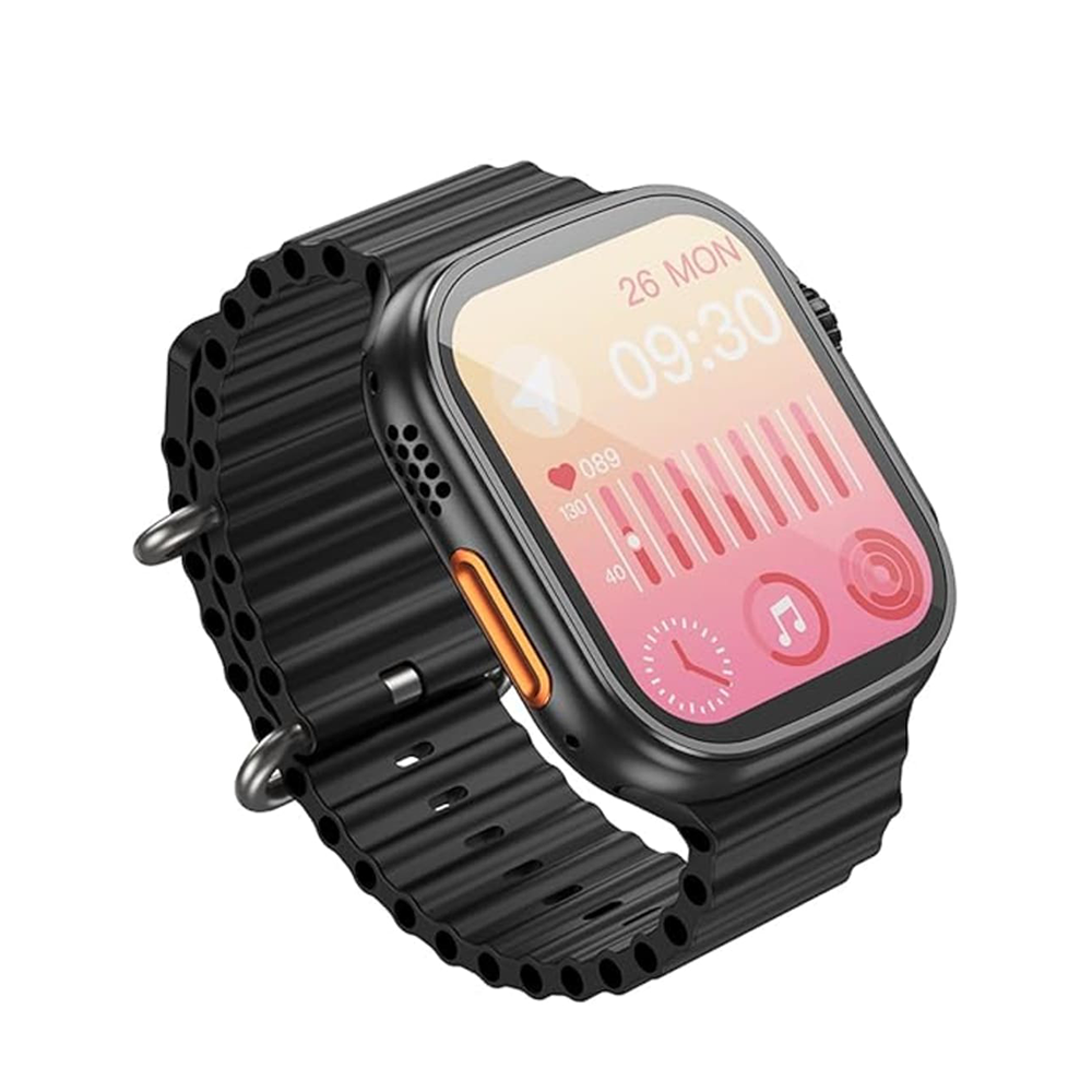 هوكو ساعة رياضية Y12 ذكية للغاية بإصدار المكالمات - أسود