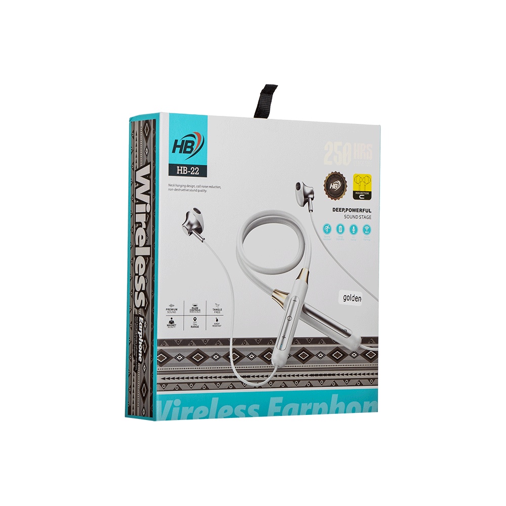 اتش بي سماعة حول الرقبة لاسلكية بتقنية البلوتوث وسعة بطارية 300 مللي أمبير - موديل HB-22