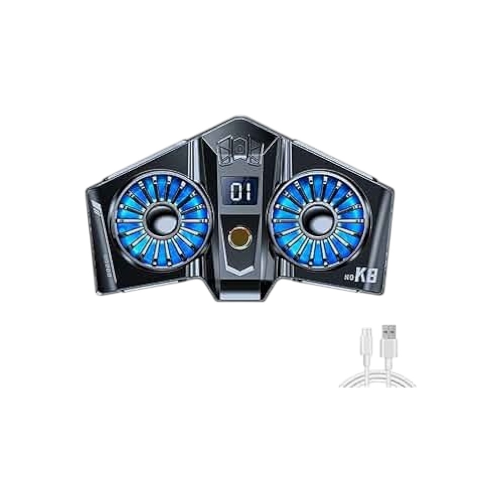 مبرد جوال بمروحة متعددة السرعات و إضاءه وجهد 5 فولت - موديل H-KS369