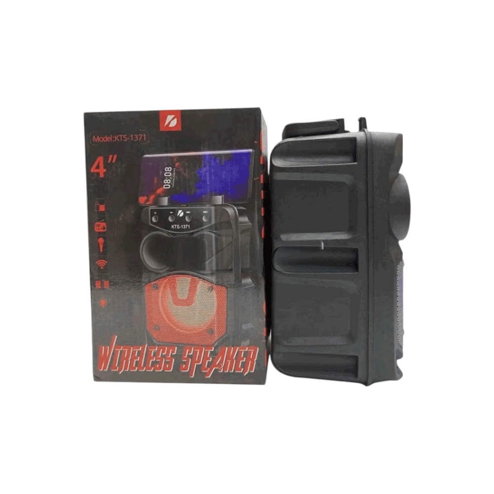 مكبر صوت لاسلكي عالي الجودة بتقنية البلوتوث مع اضاءه وبجهد 3.7 فولت - موديل KTS-1371