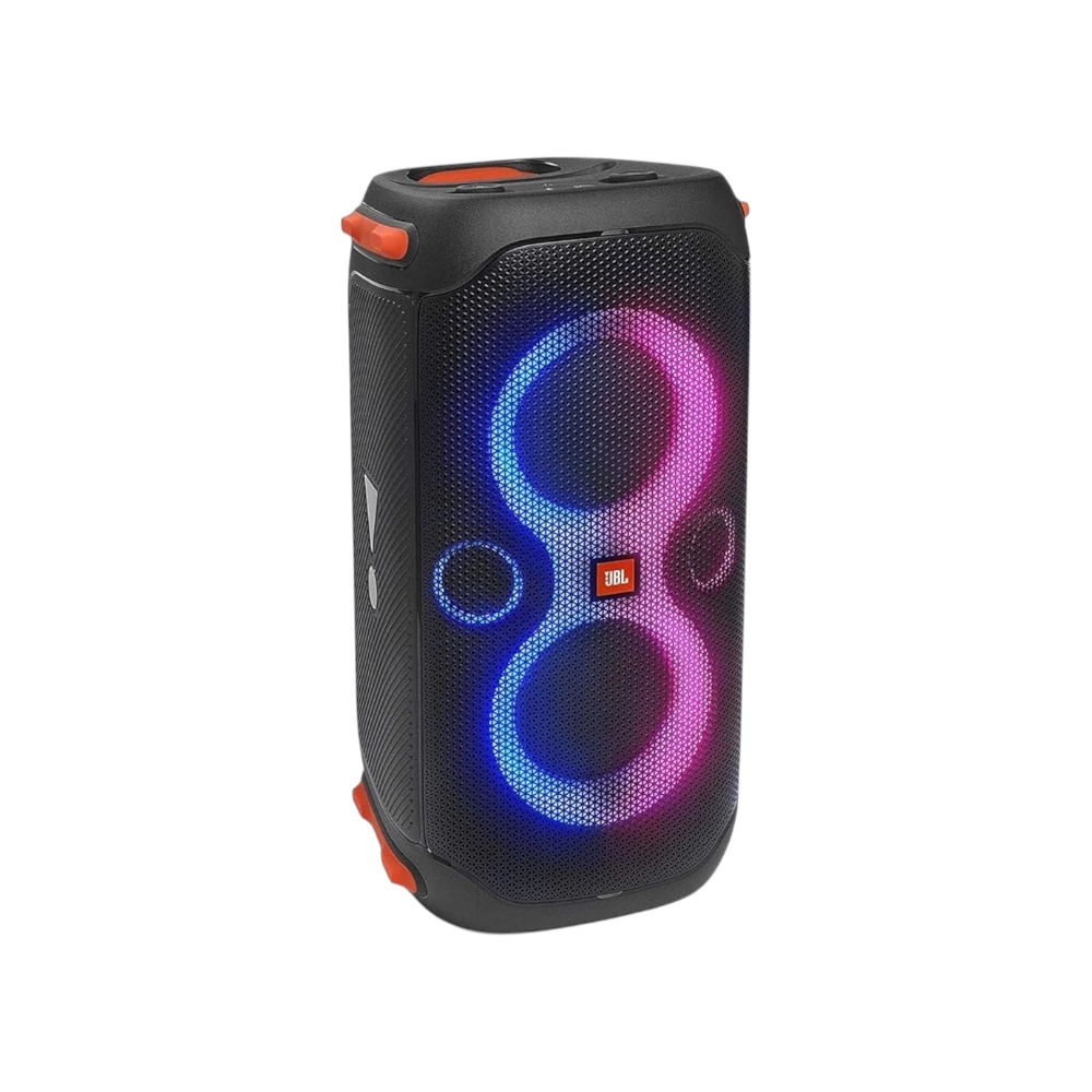 جي بي ال مكبر صوت محمول للحفلات مع اضواء مدمجة صوت قوي وصوت جهوري عميق - سود