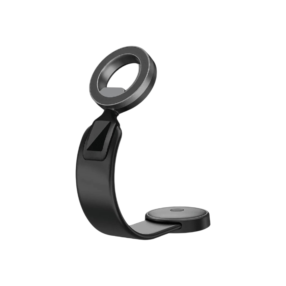 حامل هاتف مغناطيسي وي وو للسيارة قابل للإنحناء موديل Wiwu Wi-Ch053 - أسود