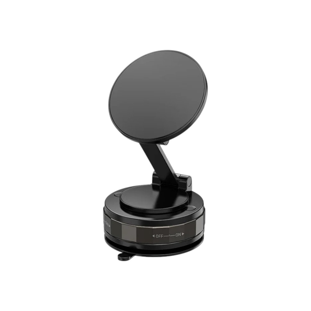 حامل هاتف مغناطيسي وي وو للسيارة قابل للطي وقاعدة شفط موديل Wi-CH057 - أسود