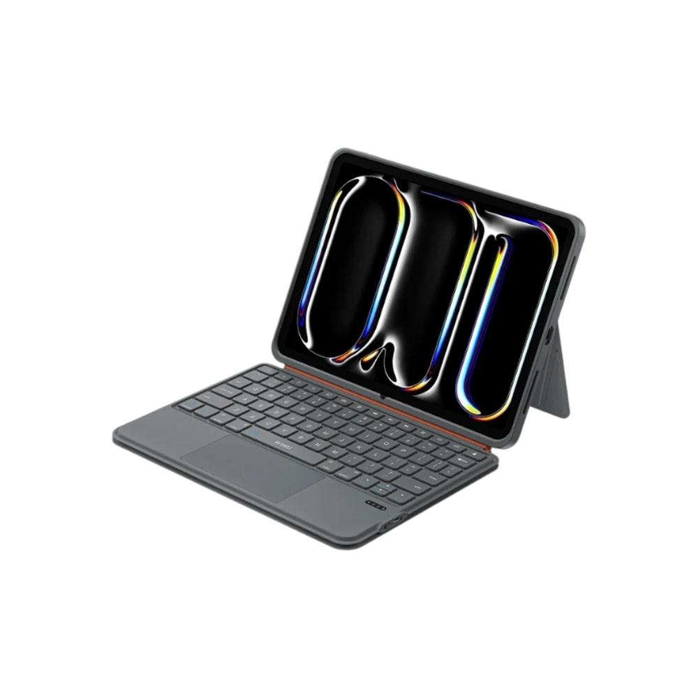 لوحة مفاتيح لاسلكية وي وو مع حافظة لأجهزة التابلت 11 برو موديل MK-005 - أسود