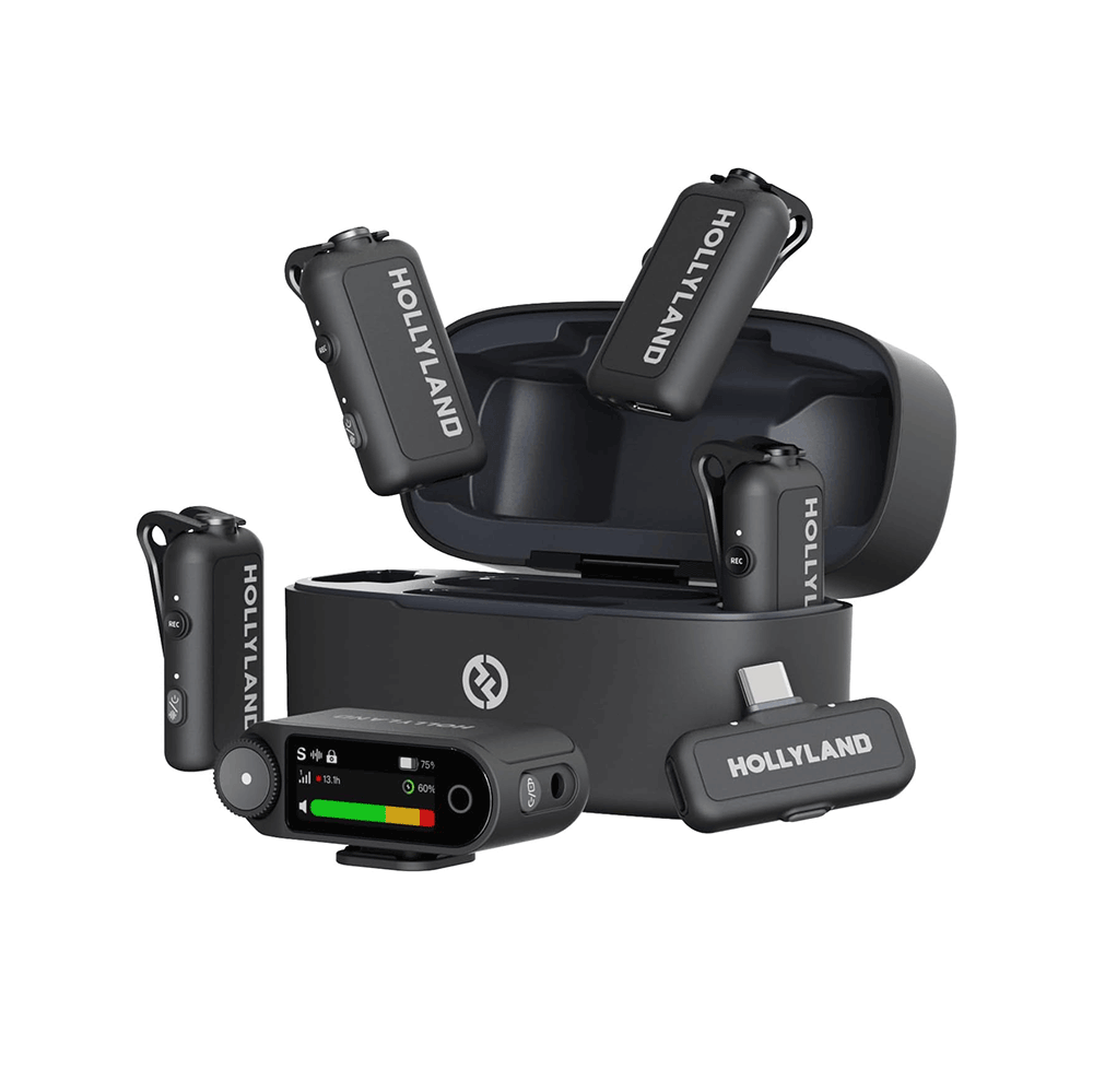 هوليلاند ميكروفون لارك ماكس 2 كومبو لاسلكي مناسب لأربعة أشخاص - أسود 