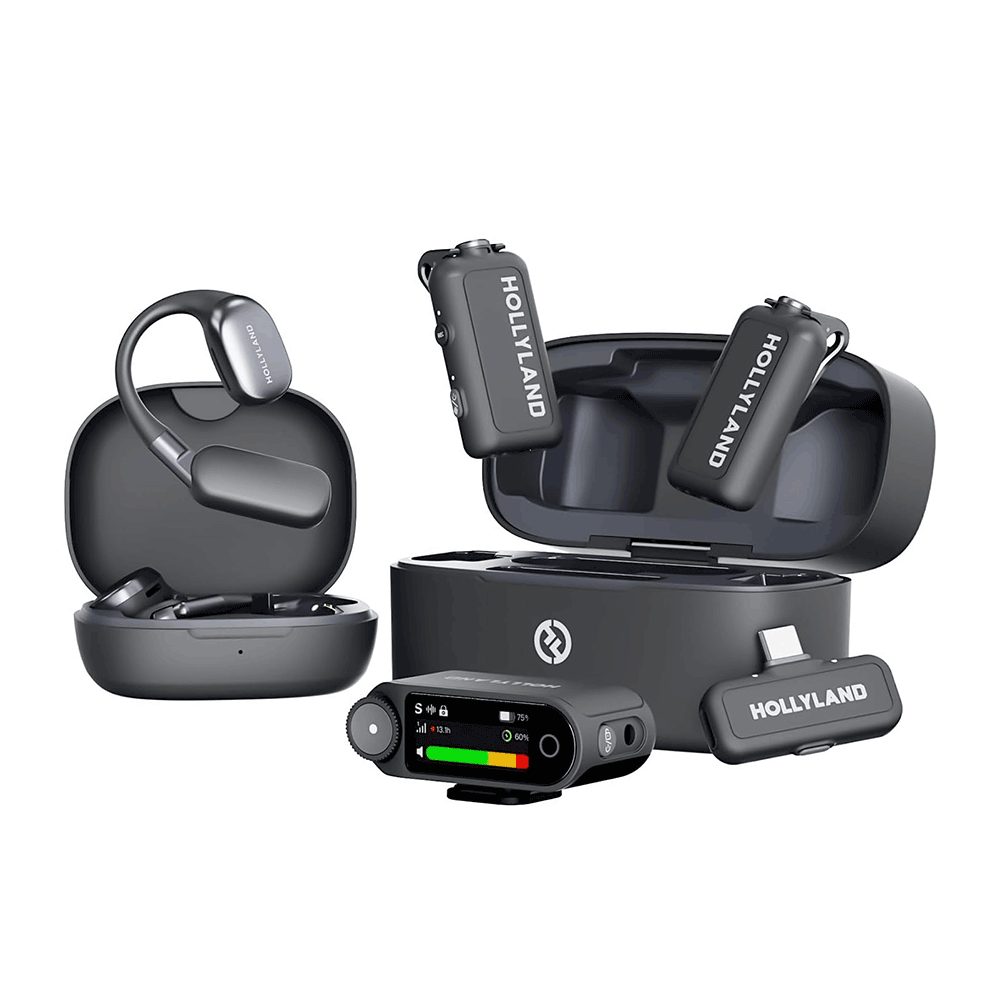 هوليلاند ميكروفون لارك ماكس 2 كومبو لاسلكي مع خاصية إلغاء الضوضاء بالذكاء الاصطناعي - أسود