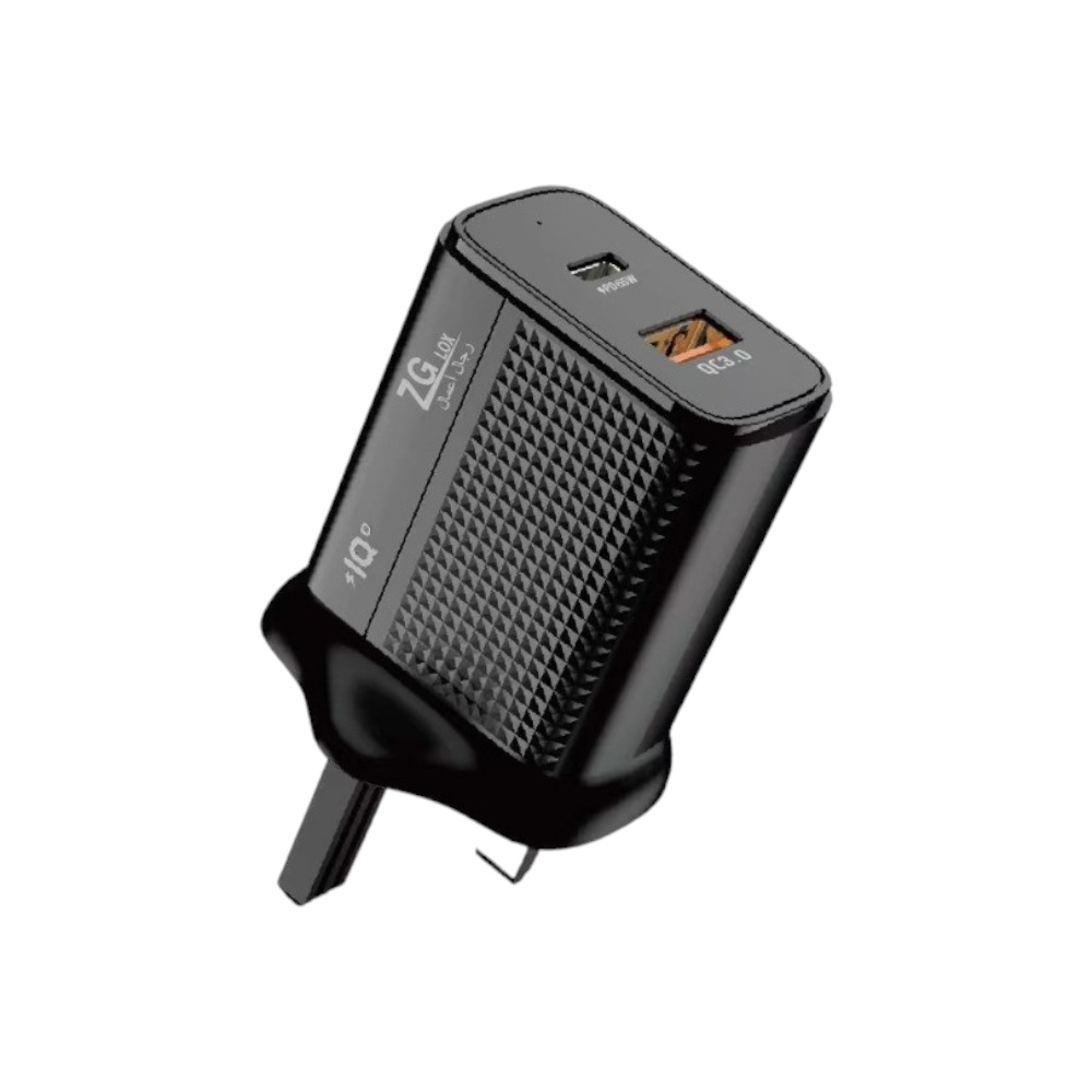 زد جي لوكس شاحن جداري قوة 65 واط بتقنية GAN - موديل ZG-A12