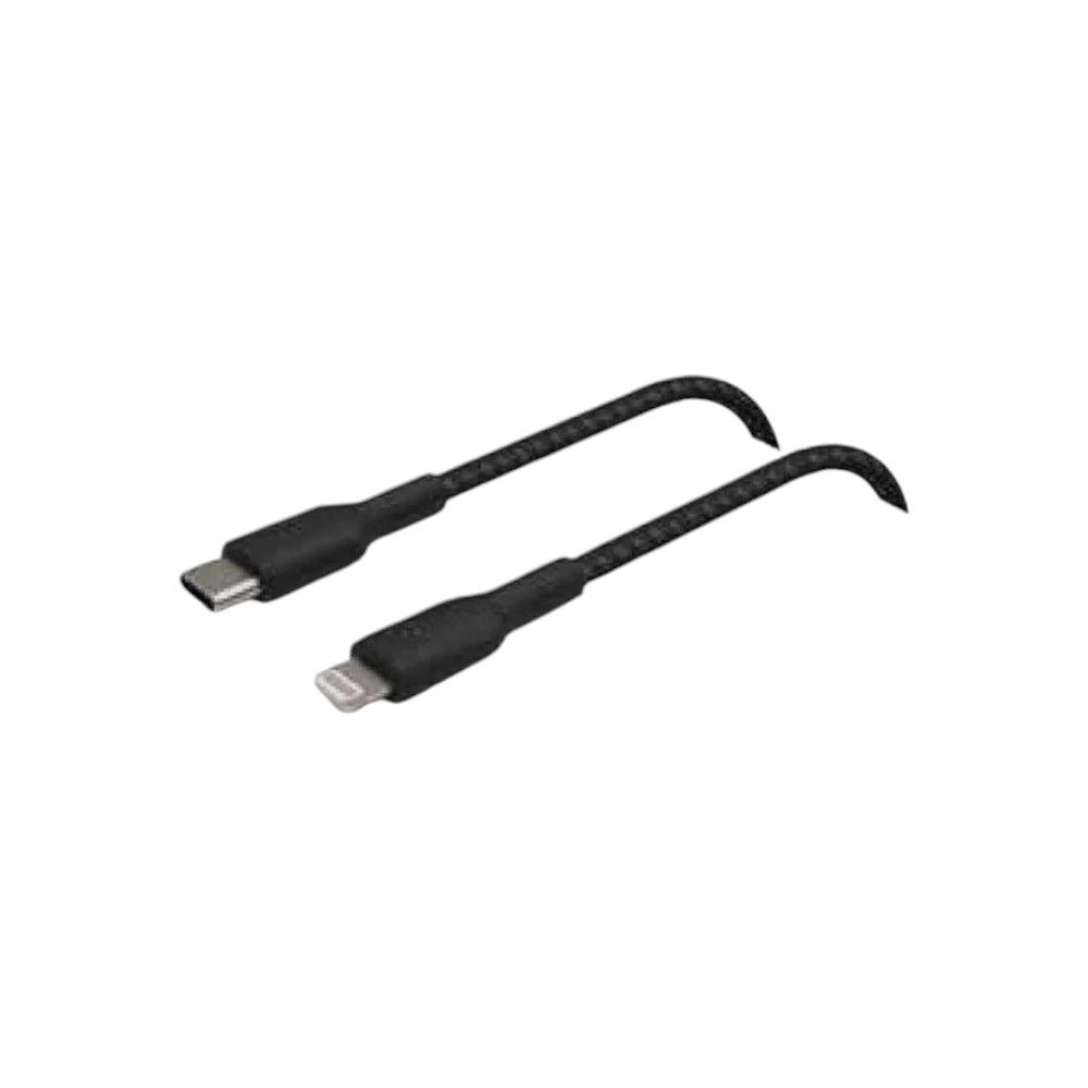 بيلكين كابل شحن تايب سي إلى لايتنينج مضفر 2 متر - أسود