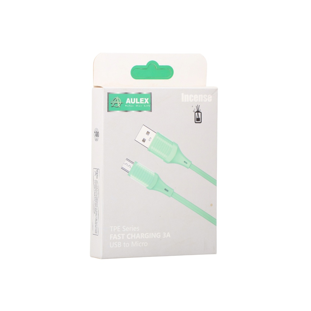 كابل شحن ونقل بيانات اولكس مايكرو موديل TPE Series - أخضر فاتح