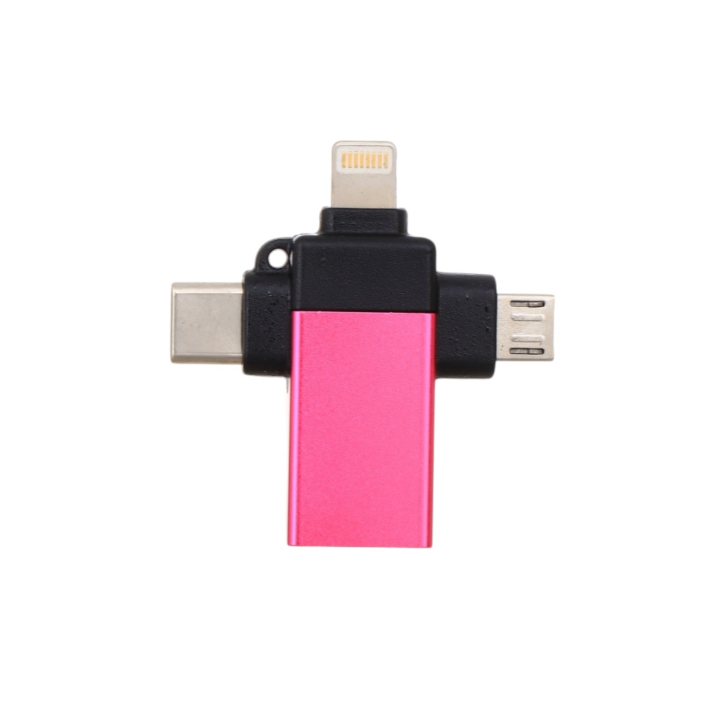 قارئ ذاكرة متعدد المنافذ  موديل H-FE77 - وردي