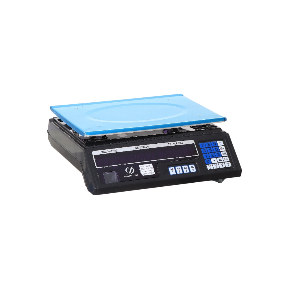 ميزان مطبخ إلكتروني متعدد الاستخدامات لقياس الأطعمة و الأغراض الصغيرة بشاشة رقمية موديل ACS-708W - أسود