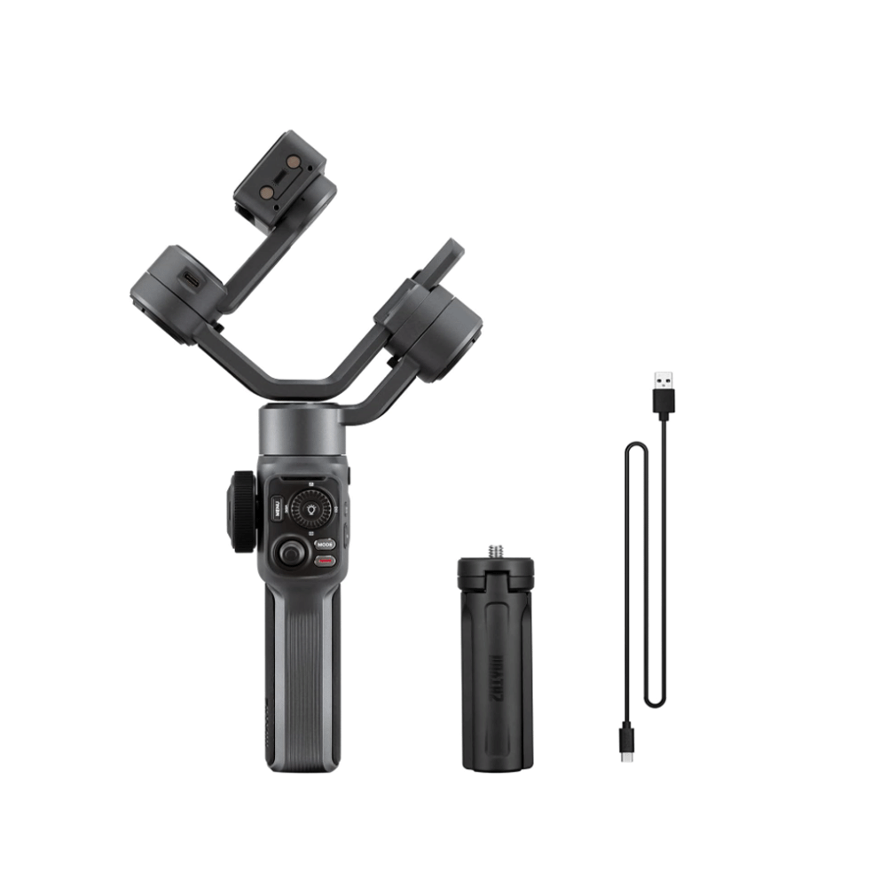 زيون جهاز جيمبال تثبيت سموث 5 من زيون لهواتف الايفون والاندرويد ثلاثي المحاور - موديل ZY-SM5-S