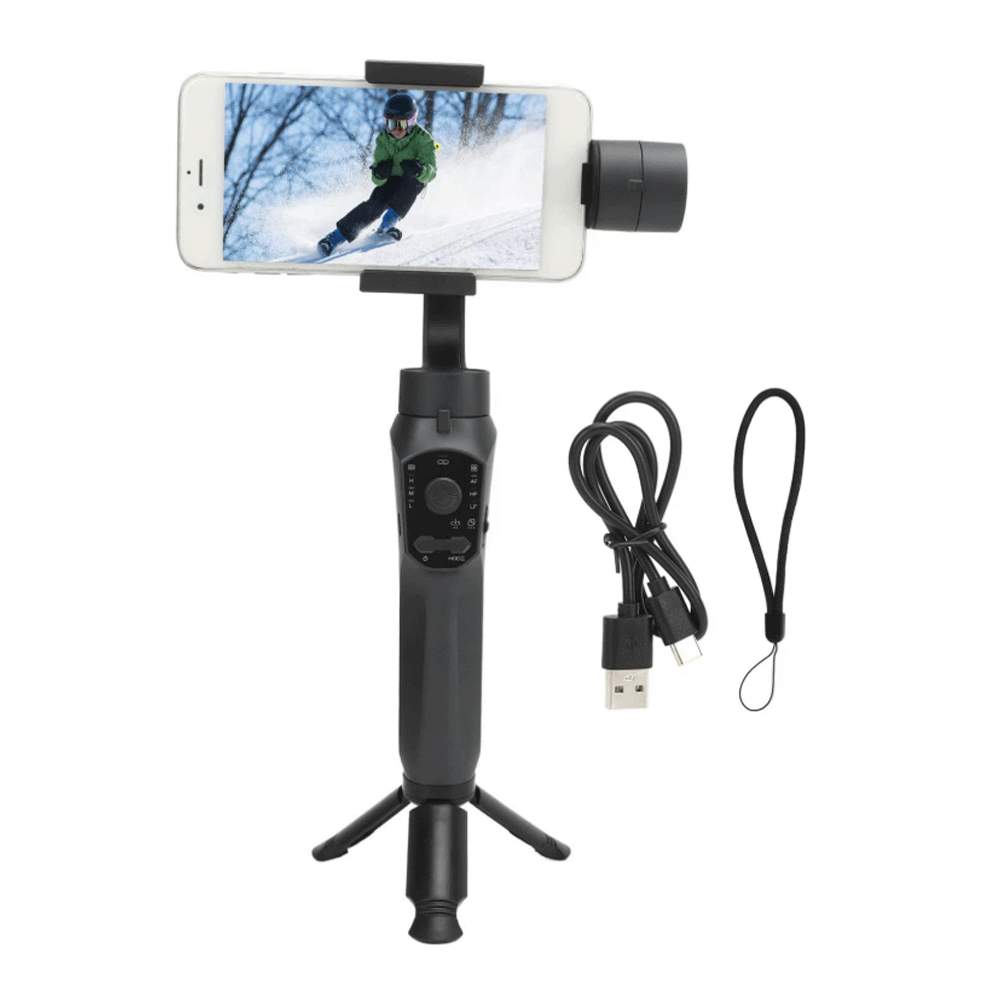 سانبيل مثبت الهاتف الذكي F10 ثلاثي المحاور مع حامل ثلاثي القوائم - اسود