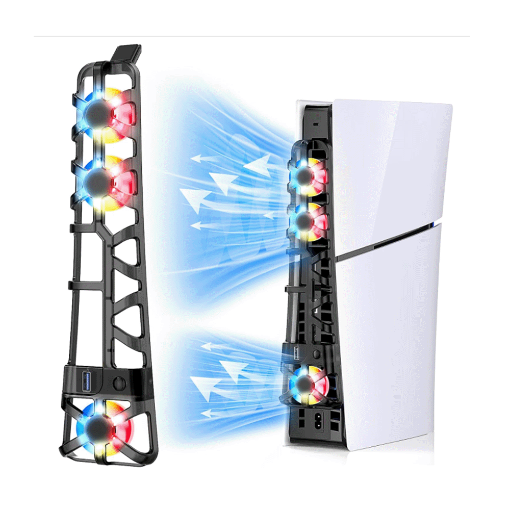 فاست نيل مروحة تبريد RGB لوحدة تحكم PS5 - موديل P5S6BA-MS