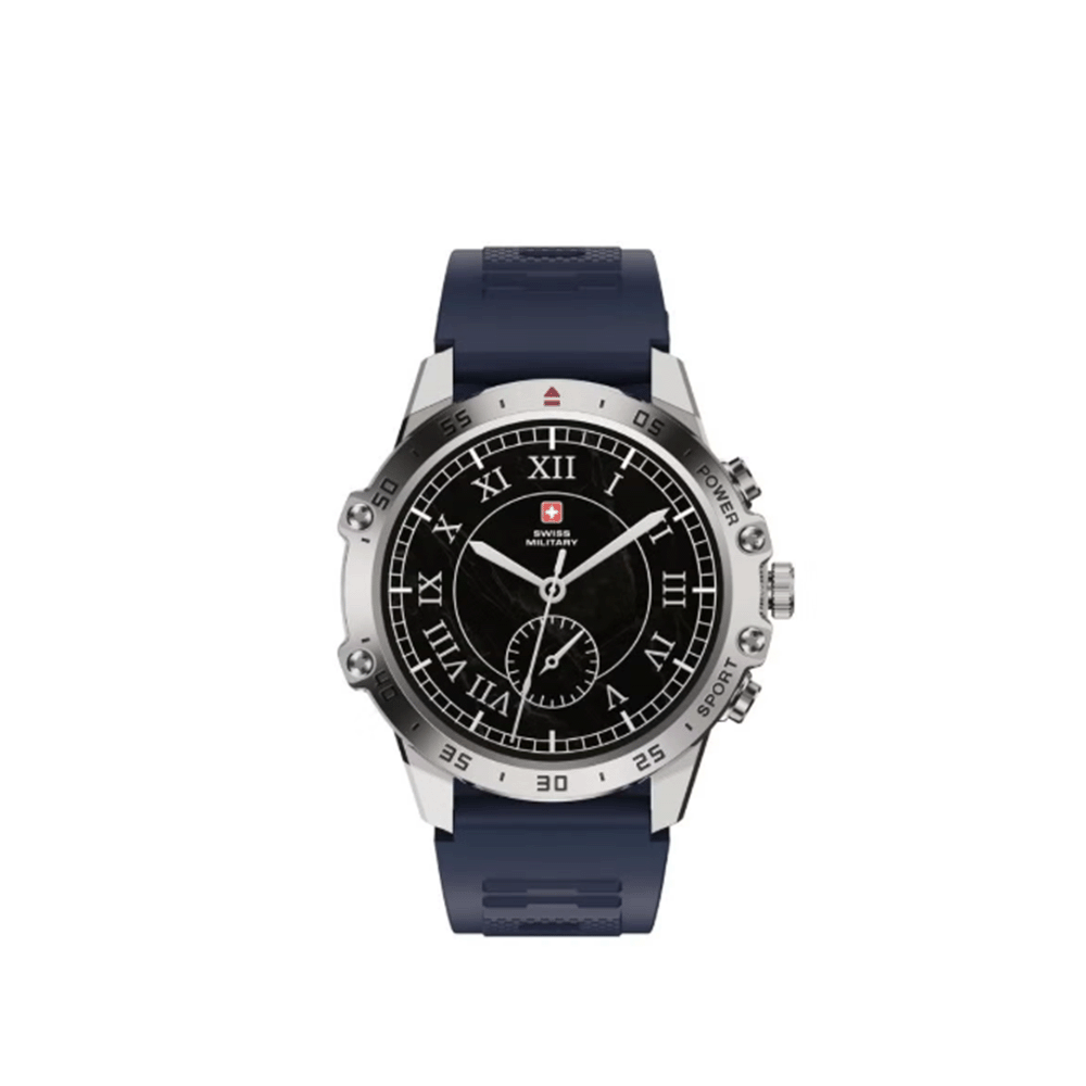 سويس ميليتاري ساعة ذكية بشاشة أموليد 1.43 بوصة تدعم مكالمات بلوتوث - موديل DOM5

