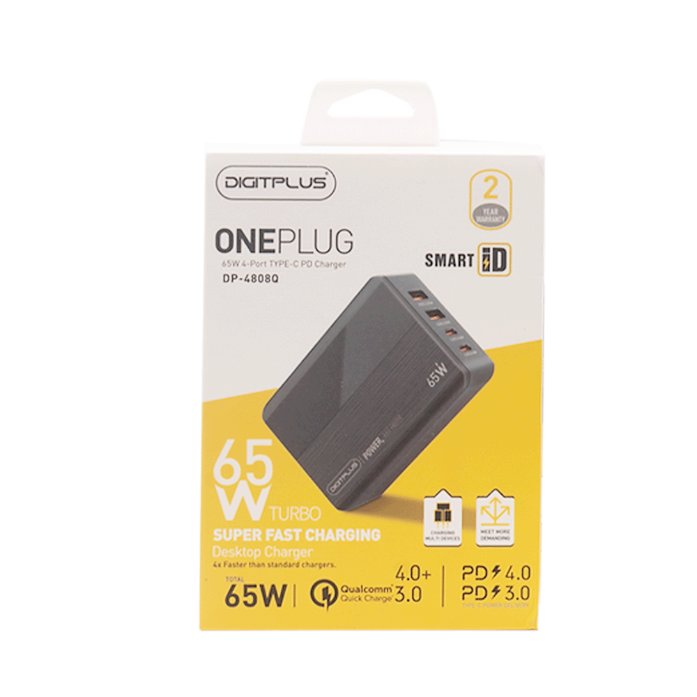 ديجيت بلس شاحن جداري بقوة 65 واط شحن سريع - موديل DP-48080

