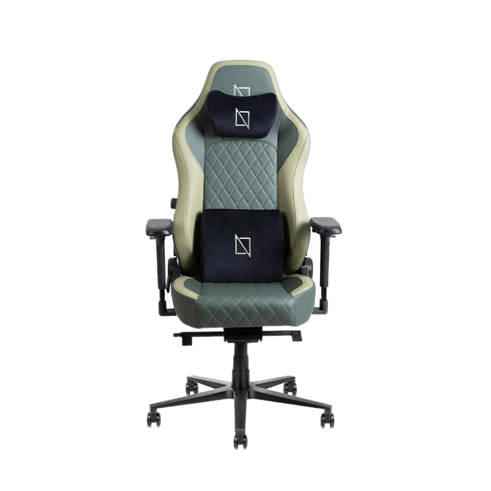 أبيكس كرسي ألعاب مريح ومتين من الجلد عالي الجودة - رمادي