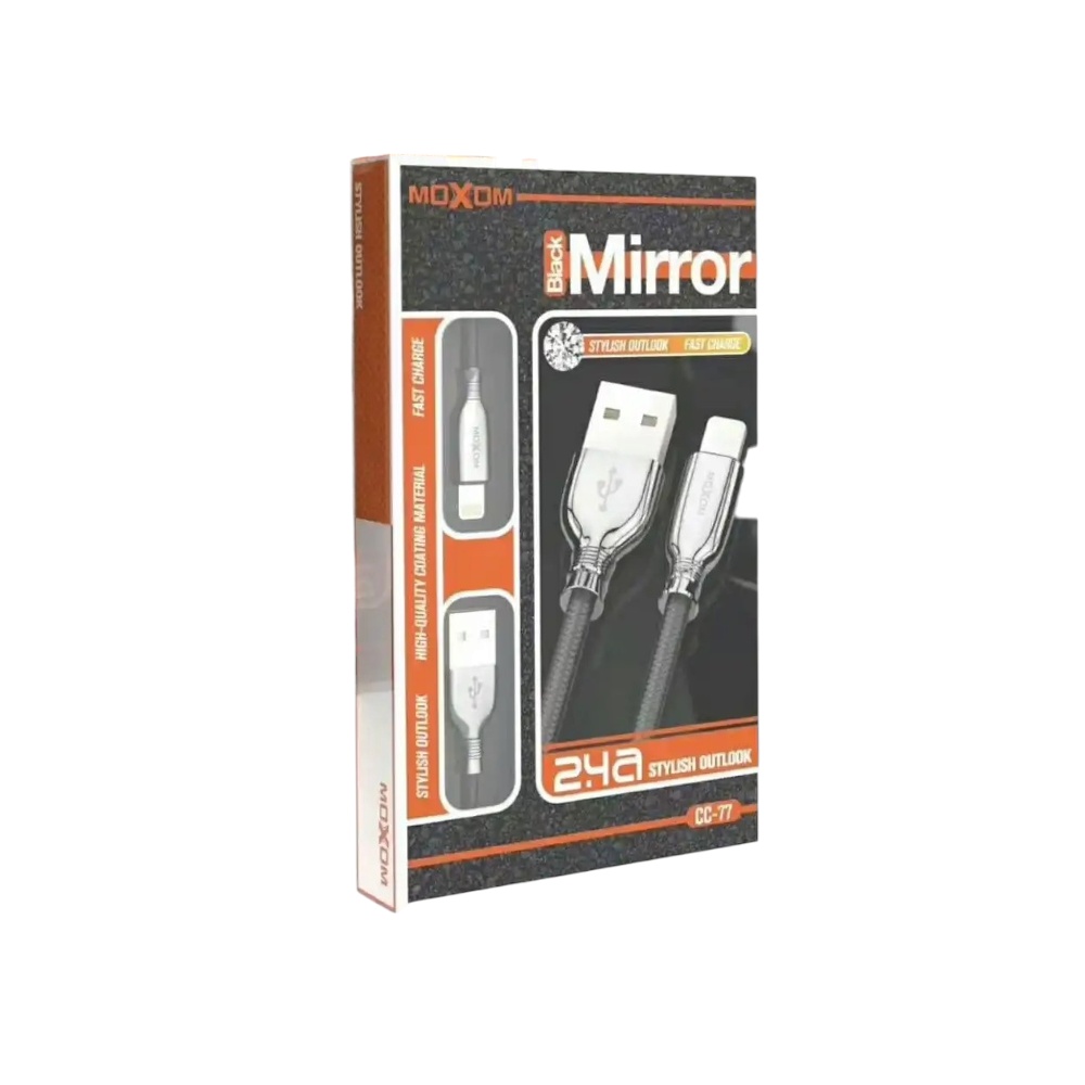 موكسوم وصلة شحن و نقل بيانات مايكرو سريعة  قوة 2.4 أمبير طول 1 متر موديل CC-77 - أسود