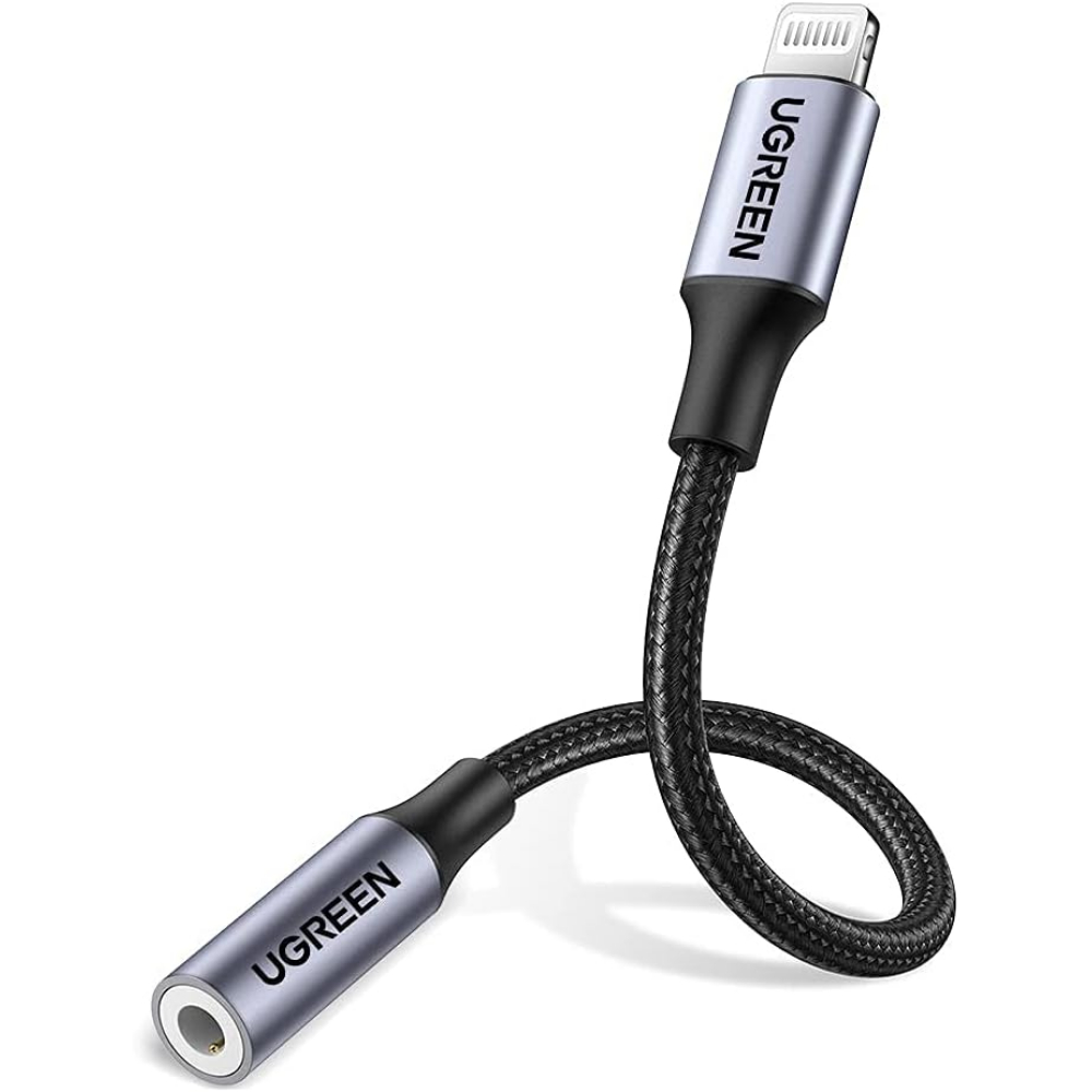 يوجرين تحويلة سماعة من 3.5 الى لايتنينج متوافق مع أجهزة الابل - أسود