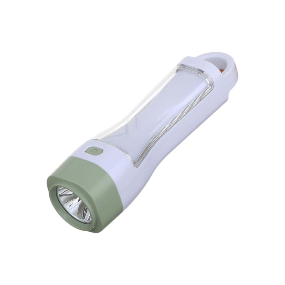 كشاف اضاءة منفذ شحن تايب سي  فلاش ليد شحن عبر الطاقة الشمسية موديل  HB-2216- ابيض