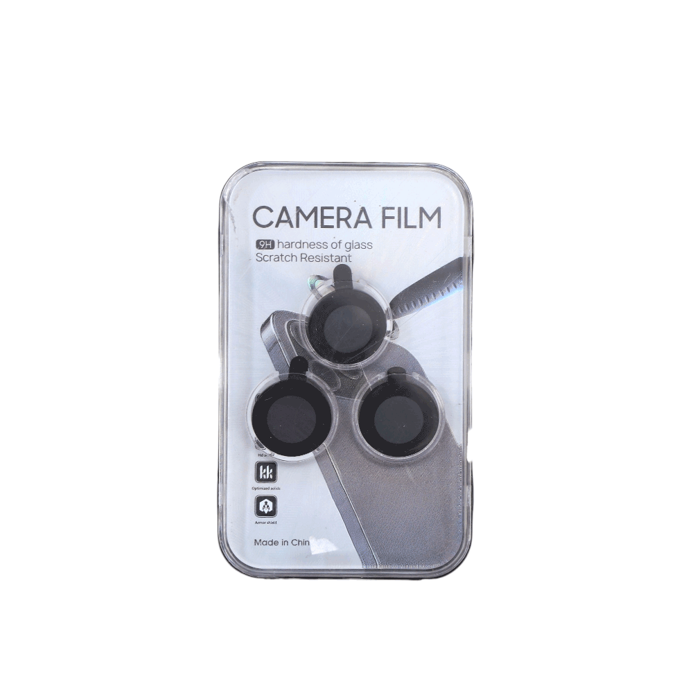 لاصق عدسات كاميرا بإطار ملون بجوال ايفون 17 برو ماكس