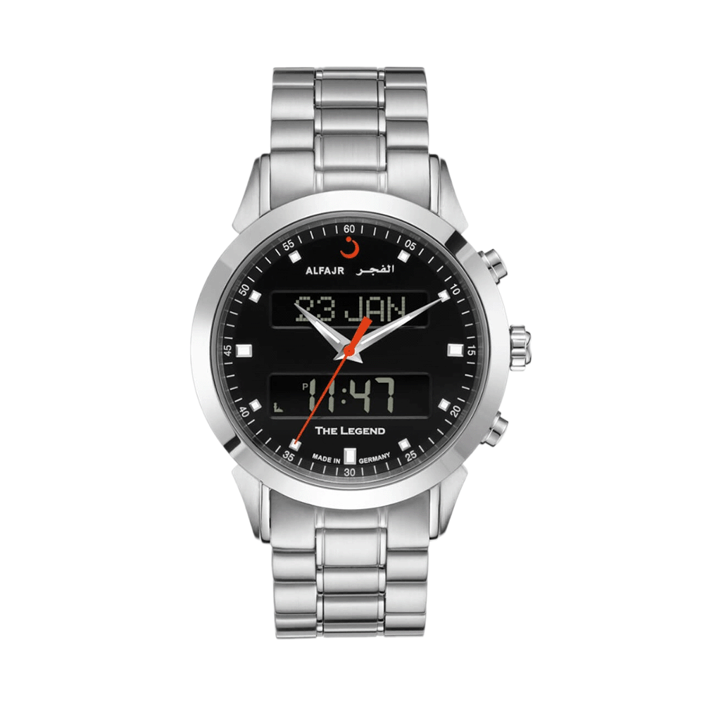ساعة يد الفجر بهيكل وسوار من الاستانلس أستيل - موديل WA-30S