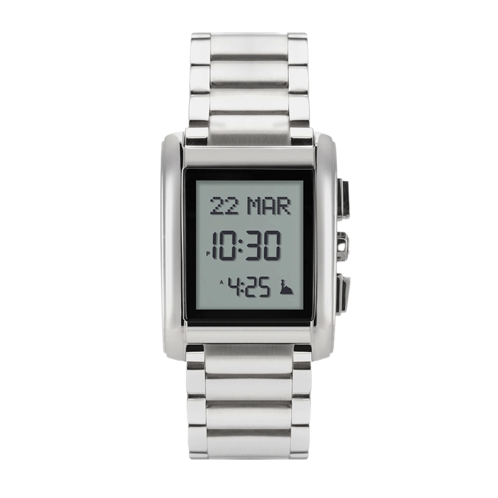  ساعة يد الفجر كلاسيكية بهيكل وسوار من الاستانلس ستيل موديل WS-06S- فضي