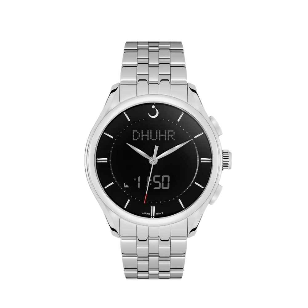 ساعة يد الفجر بهيكل وسوار من الاستانلس ستيل موديل WB-20 - فضي