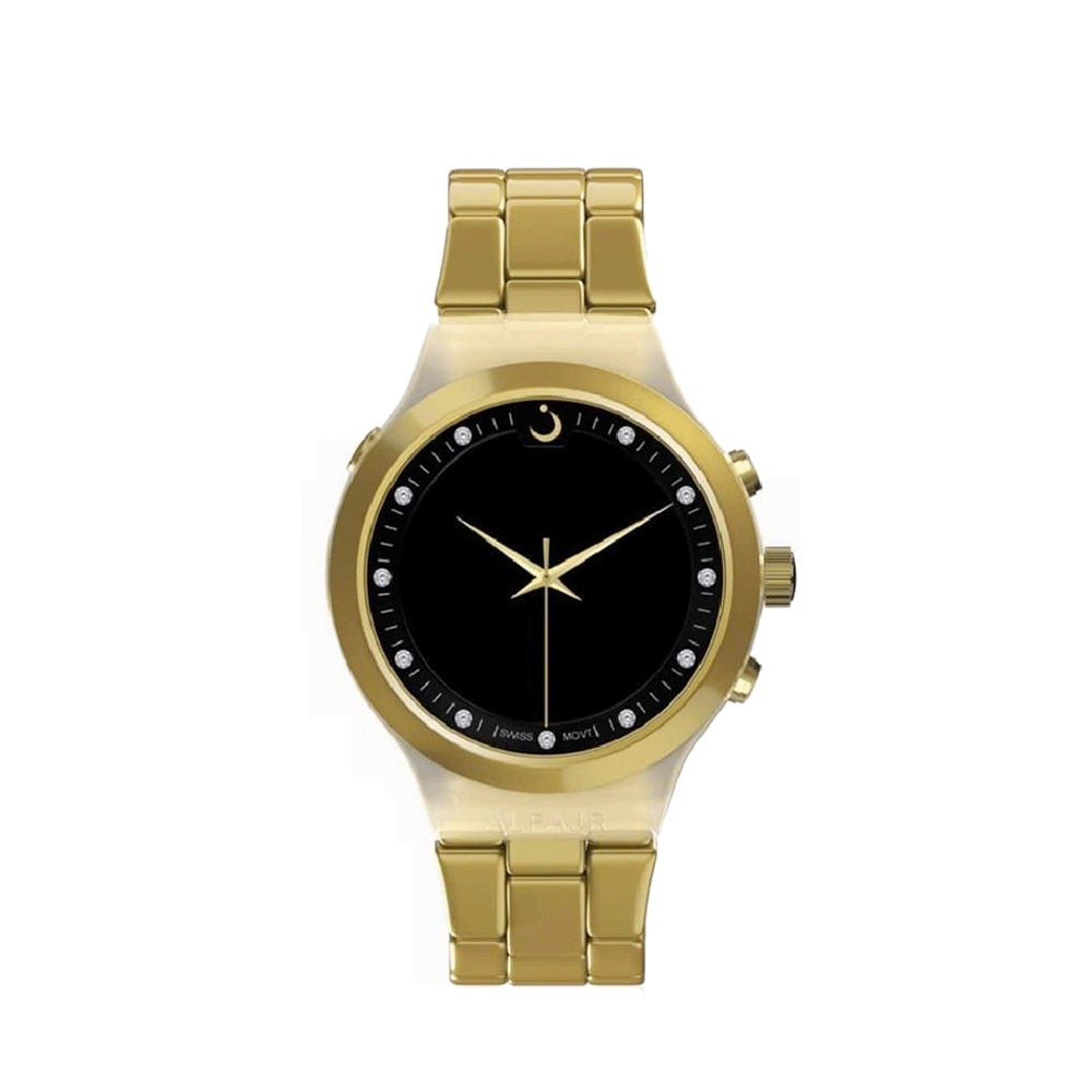 ساعة يد الفجر بهيكل وسوار من الاستانلس ستيل موديل WB-20- ذهبي